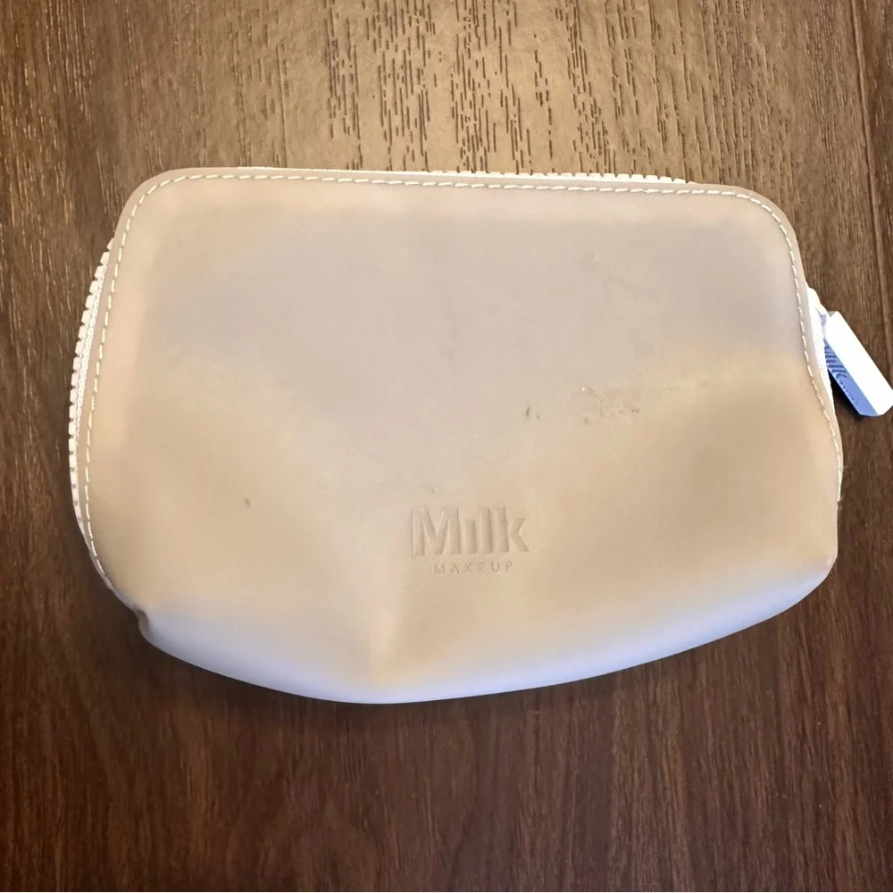 Milk Makeup White/Light Gray Cosmetic Bag “VIBES”